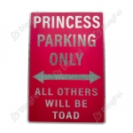 Reflective Aluminum Sign - Reflective Lady Parking Only Aluminum Sign